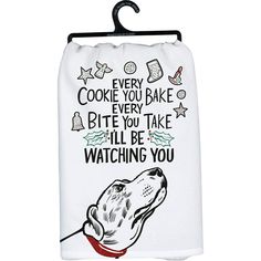 I'll Be Watching You Christmas Towel - Piglet's Closet Cricut Tea Towel Christmas, Kitchen Towel Sayings Christmas, Funny Dish Towel Sayings, Hanging Christmas Stockings, Quality Quotes, Christmas Linen, Christmas Kitchen Towels, Primitives By Kathy, Christmas Towels