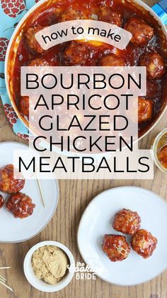 how to make bourbon apricot glazed chicken meatballs