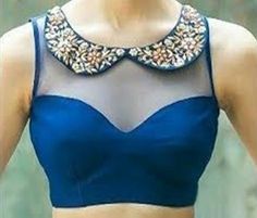 Indian Blouse Designs, Blue Blouse Designs, Blouse Designs Catalogue, Backless Blouse Designs, Blouse Back Neck Designs, Sari Blouse Designs, Blouse Designs Indian, Choli Designs