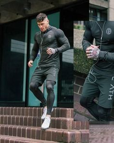 Gym Sweatshirt, Sports Fashion Men, Gym Outfit Men, Men Running, Men's Fitness, Sportswear Fashion, Mens Workout Clothes, Sport Style, Gym Style