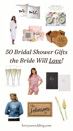 the bride will love 50 bridal shower gifts