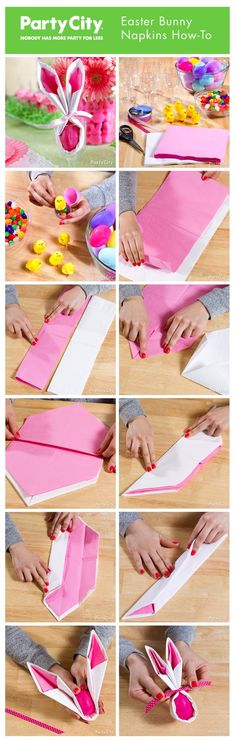 how to make an easter bunny out of paper - step by step instructions for kids