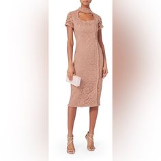 Brand New With Tags. True To Size. Purchased From Neiman Marcus. Feminine Sheath Lace Dress For Formal Occasions, Feminine Formal Sheath Lace Dress, Feminine Sheath Dinner Dress, Feminine Sheath Midi Dress For Dinner, Nude Lace Dress, Alexis Dress, Neiman Marcus, Lace Dress, Midi Dress