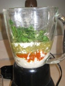 the blender is filled with ingredients to make a smoothie