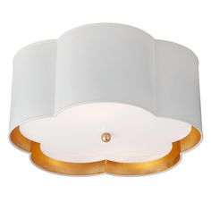 Bryce Medium Flush Mount - Pure Salt Shoppe Caitlin Wilson, Gold Ceiling Light, Pure Salt, Gold Ceiling, Recessed Downlights, Circa Lighting, Frosted Acrylic, Flush Mount Light, Kelly Wearstler