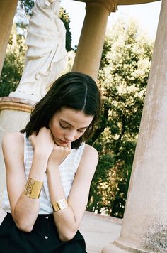 Elegant African Wide bracelet Geometric urban cuff Ethnic Elegant Adjustable Geometric Bracelet, Gold Cuff Bracelet For Summer, Elegant Rectangular Cuff Bracelet, Mental Balance, Open Studio, Wide Bracelet, Wrap Watch, Barcelona, Lookbook