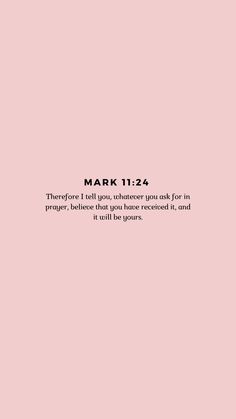 a pink background with the words mark 11 22