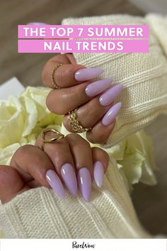 From milky ice nails to baby boomer nails, here are the top 7 summer nail trends of 2024 I’ll be wearing all season long. New Trend Nails 2024 Summer, Hot Nails Trends 2024 Summer, Best Nail Color For Summer 2024, Summer Nail 2024 Trends Blue, Summer Nail 2024 Trends Flower, Ice Nails, Baby Boomer Nails, Baby Boomers Nails