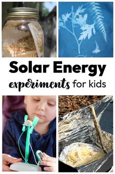 solar energy experiments for kids with text overlay