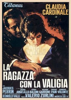 the poster for la ragazza con la valigia starring in italian language