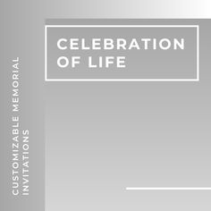 celebration of life, memorial invitations, funeral invitations Invitation Cards, Celebrities