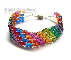 Swarovski bracelet Hot Rainbow Swarovski Crystal by candybead Multicolor Crystal Jubilee Bracelet, Multicolor Crystal Bangle Bracelet, Multicolor Crystal Bracelet With Faceted Beads, Handmade Multicolor Crystal Bracelet, Honey Jewelry, Swarovski Crystal Bracelet, Swarovski Bracelet, Rainbow Bracelet, Bracelet Crystal