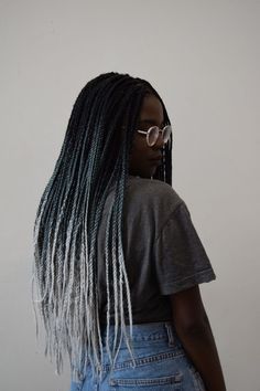 Ombre Box Braids, Black Curls, Long Box Braids, Pelo Afro, Ombré Hair, Super Hair, Trendy Hair Color, Ombre Hair Color, Black Braids