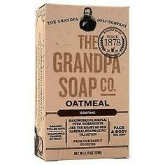 *Picture may be of different variation. The Grandpa Soap Co Oatmeal Soothe Bar Soap 4.25 oz Retail Price: $4.99 Description A COMFORTING COMBINATION Soothing and smoothing organic rolled oats and colloidal oatmeal along with calming chamomile flower extract gently exfoliate and soften skin to replenish its healthy glow. No Phthalates, Sulfates, Parabens, EDTA, Animal By-Products, Artificial Fragrances or Colorants Ingredients: Sodium Palmate, Sodium Cocoate/Sodium Palm Kernelate, Water (Aqua), G Body Bar Soap, Chamomile Flower, Healthy Bars, Thrive Market, Colloidal Oatmeal, Oatmeal Soap, Oatmeal Bars, Best Soap, Soap Company