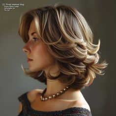 40 Gorgeous Medium Length Hairstyles for Thin Hair Short Layers For Medium Length Hair, Layered Permed Hair, Hairstyles For Medium Length Hair Over 50, Very Layered Hair Medium Over 50 Layers, Hairstyles Over 60 Older Women New Looks, Mid Length Shag Haircut, Med Length Hairstyle Women, Layered Short Haircut, Short Hair Over 50