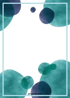 an abstract watercolor background with blue and green circles in a square frame on the bottom