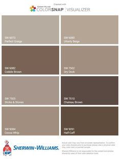 the color scheme for sherylin williams's new paint colors, which are available in