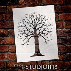 the stencils by studior2 are designed to look like a tree with no leaves