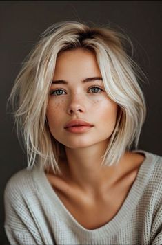 Short Bleached Hair, Winter Blonde Hair, Trendy Short Haircuts, Chic Hairstyles, Mullet Hairstyle, Summer Hair Color, Summer Hair, Short Haircuts, Hair Dos