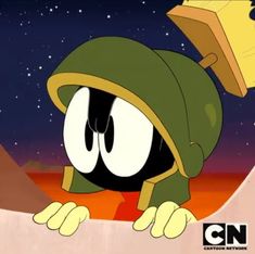 marvin the martian is looking at something in the distance