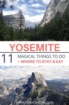 yosemite and the mountains with text overlaying it