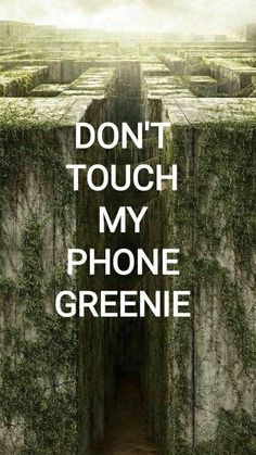 a maze that has the words don't touch my phone greene on it and there is