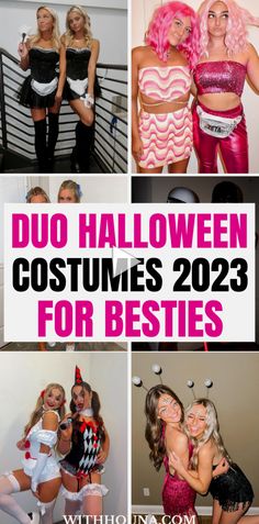 halloween costumes for besties with text overlay that reads, duo halloween costumes 2012 for besties