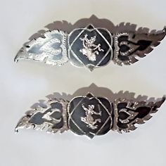 Pair SIAM Sterling Silver NIELLOWARE Dancing MEKHALA  Goddess Brooches 4"  | eBay Sea Goddess, Enamel Jewelry, Jewelry Inspo, A Sea, Black Enamel, Retro Design, Design Style, Vintage Watches, The 4