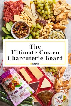 the ultimate gourmet charcute board with cheeses, crackers and vegetables