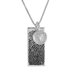 "Custom fingerprint jewelry is a beautiful way to honor a loved one, keeping a memento of that person with you always. Honor the new baby in your family with a keepsake that you can keep with you at all times. Or create a cherished remembrance of a family member that has passed and that you can wear as a piece of memorial jewelry. We take your custom fingerprint to create a beautiful memento, etching the fingerprint into our sterling silver military tag. It is a unique way to honor a loved one, Hand Stamped Sterling Silver Rectangular Necklace, Hand Stamped Sterling Silver Rectangular Necklaces, Hand Stamped Rectangular Sterling Silver Necklaces, Minimalist Hand Stamped Keepsake Jewelry, Laser Engraved Sterling Silver Jewelry For Anniversary, Sterling Silver Laser Engraved Jewelry For Anniversary, Rectangular Engraved Jewelry For Anniversary, Sterling Silver Dog Tag Jewelry For Keepsake, Rectangular Jewelry With Engraving Option For Anniversary