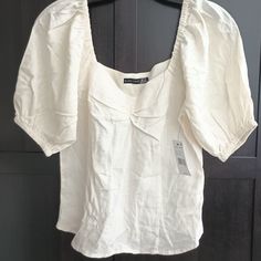 80% Rayon/ 20% Linen Machine Wash Cold Separately New Shipping The Next Day Trendy White Linen Tops, Trendy Fitted Top For Daytime, White Linen Top For Brunch, White Linen Tops For Brunch, Trendy White Top For Daytime, Trendy White Daytime Blouse, Ribbed Turtleneck Top, Olive Green Shirt, Sheer Long Sleeve Top