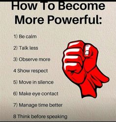 a poster with the words how to become more powerful