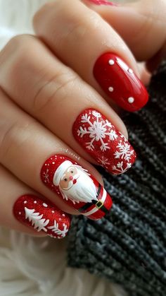 Santa Nails, Makeup Nails Designs