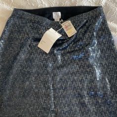 Nwt Tse Cashmere And Sequin Skirt M $1495 Medium Navy Blue, From Neiman Marcus Elastic Waistband, Cashmere Lined Absolutely Gorgeous 23” Long From Waist Neiman Marcus, Sequin Skirt, Sequin, Cashmere, Womens Skirt, Color Blue, Navy Blue, Elastic, Skirt