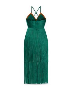 Herve Leger The Natalia Fringe Dress Paris Luxury, Maternity Sleepwear, Jenni Kayne, Fringe Dress, Herve Leger, Beauty Awards, Jewelry Lookbook, The Fringe, Midi Length Dress