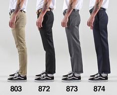 Styling Dickies 874 Men, Men’s Dickies Style, Dickies Style Outfits, Khaki Ankle Pants Outfit Men, Styling Dickies Pants Mens, Dickies Pants Style, Styling Dickies 874, Mens Dickies Style, Dickies Pants Outfits Guys