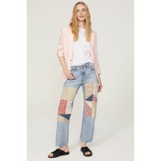 Multicolor denim (100% Cotton). Jeans. Front button closure. 30" inseam. 10.5" rise. Imported. Patchwork Relaxed Fit Jeans For Spring, Spring Patchwork Relaxed Fit Jeans, Spring Patchwork Straight Leg Jeans, Spring Patchwork Straight-leg Jeans, Multicolor Straight Leg Relaxed Fit Jeans, Levi's Rigid Denim Jeans For Spring, Levi's Spring Rigid Denim Jeans, Spring Levi's Rigid Denim Jeans, Spring Multicolor Denim Jeans