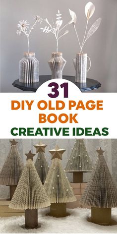 the cover of 31 diy old page book creative ideas