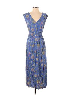 Gap Casual Dress Size: Small Blue Dresses - used. 100% VISCOSE, Maxi, V Neck, Midi/Calf Length, Sleeveless | Gap Casual Dress: Blue Dresses - Size Small Blue Casual Dress, Blue Dress Casual, Dress Blue, Casual Dresses For Women, Blue Dresses, Casual Dress, Casual Dresses, Gap, Women Handbags