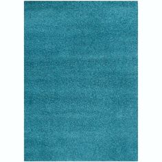 a bright blue rug with an area rug in the middle that has been made to look like