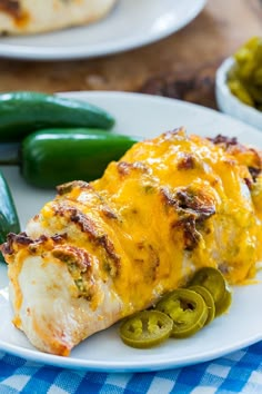 an air fryer jalapeno popper hasselback chicken on it