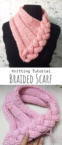 the knitting pattern for this scarf is very easy to make and looks great on someone's face