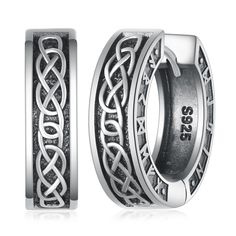 PRICES MAY VARY. ✔️Viking Hoop Earrings: Viking runes is a symbol of holy energy, gives the viking powerful, ancient and mysterious. Viking earrings give people strong power to resist difficulty and bring good luck. ✔️Mens Hoop Earrings: Viking hoop earrings made of sterling silver with S925 stamp, nickel-free, iead-free, cadmium-free, hypoallergenic, good for sensitive ear, comfortable to wear, and you can wear it for a long time. ✔️Viking Earrings Men Size: 19*19 mm(0.75*0.75 inch), a pair of Mens Hoop Earrings, Viking Earrings, Black Viking, Viking Gifts, Black Hoop Earrings, Hoop Earrings For Men, Earrings Men, Vikings Gifts, Black Hoops Earrings