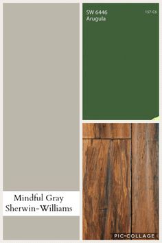 several different shades of wood with text that reads mindful gray shewn - williams