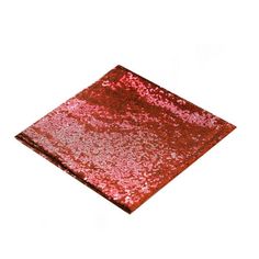 a square red glitter paper on a white background