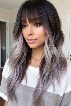 28+ Medium Hairstyles Ideas for Women 9 Dark Silver Hair, Hair Cut Guide, Low Maintenance Hair, Blonde Hair Looks, Medium Hairstyles, Winter Hair Color, Hair Colours, Sleek Hairstyles