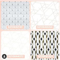 four different types of wallpaper with numbers on them