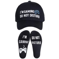 PRICES MAY VARY. 【FUNNY GAMER GIFTS】The pack contains a novelty baseball hat and a pair of slipper socks.Wear them for a long time game with comfort and warm on head and feet. 【FUNNY BASEBALL CAP】This baseball cap is super fun and embroidered with game style graphics. It is adjustable and one size fits the most. Great hat for men, teens, adults, and seniors. Hand wash only. 【SUPER SOFT SOCKS】The gaming socks are made of 80% cotton,17% polyester and 3% spandex, quite fluffy, stretchy and comforta Funny Baseball Caps, Cool Baseball Caps, Stocking Stuffers For Teens, Game Style, Funny Gifts For Men, Baseball Socks, Baseball Humor, Gifts For Teen Boys, Gamer Humor