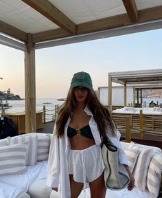 @emma_sayf on ig Vacation Hat Outfit, Bali Looks For Women, Dubai Style, Honeymoon Outfits