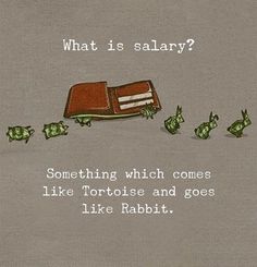 a piece of cake with money coming out of it and the words, what is salar? something which comes like tortoise and goes like rabbit